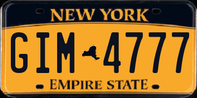 NY license plate GIM4777