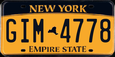 NY license plate GIM4778