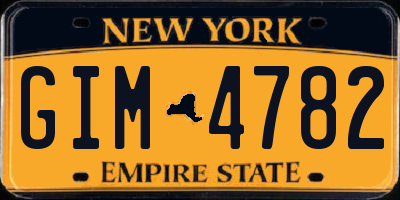 NY license plate GIM4782