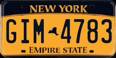 NY license plate GIM4783