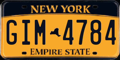 NY license plate GIM4784