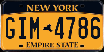 NY license plate GIM4786