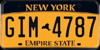 NY license plate GIM4787
