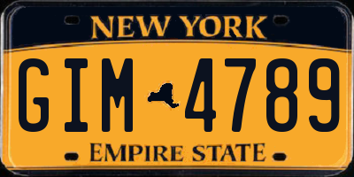 NY license plate GIM4789