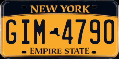 NY license plate GIM4790