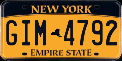 NY license plate GIM4792