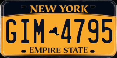 NY license plate GIM4795
