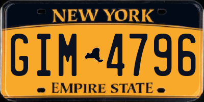 NY license plate GIM4796