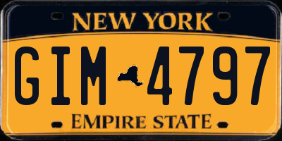 NY license plate GIM4797