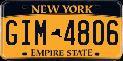 NY license plate GIM4806