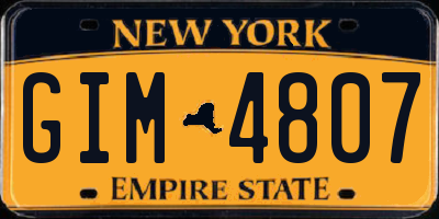 NY license plate GIM4807