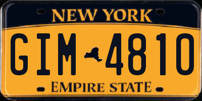 NY license plate GIM4810