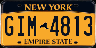 NY license plate GIM4813