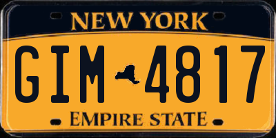 NY license plate GIM4817