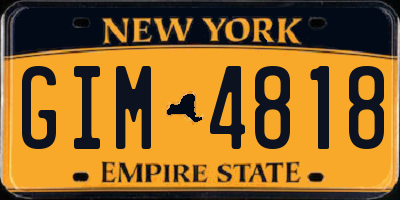 NY license plate GIM4818