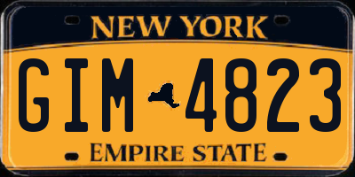 NY license plate GIM4823