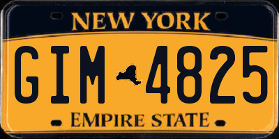 NY license plate GIM4825