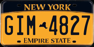 NY license plate GIM4827