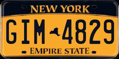NY license plate GIM4829