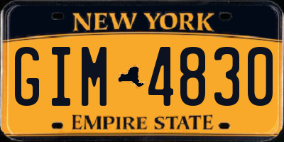 NY license plate GIM4830