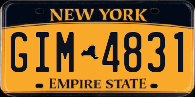NY license plate GIM4831