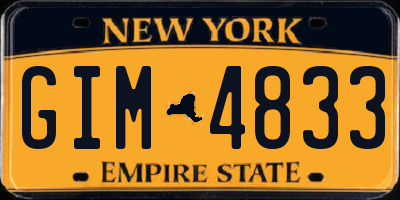 NY license plate GIM4833
