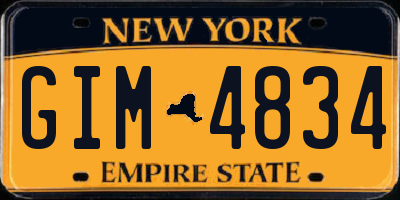 NY license plate GIM4834