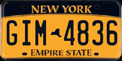 NY license plate GIM4836