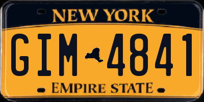 NY license plate GIM4841