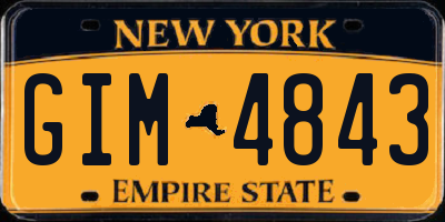 NY license plate GIM4843