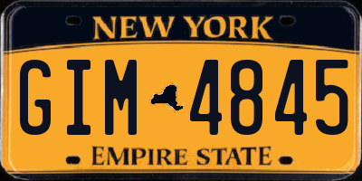 NY license plate GIM4845