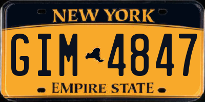 NY license plate GIM4847