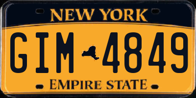 NY license plate GIM4849