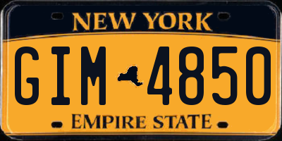 NY license plate GIM4850