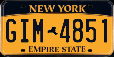 NY license plate GIM4851