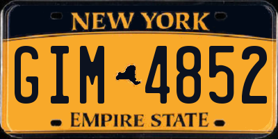 NY license plate GIM4852