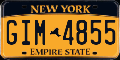 NY license plate GIM4855