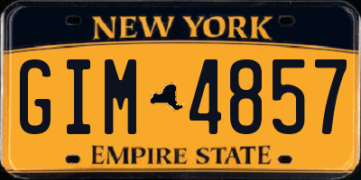NY license plate GIM4857