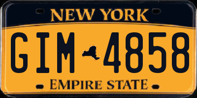 NY license plate GIM4858