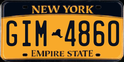 NY license plate GIM4860