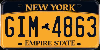NY license plate GIM4863