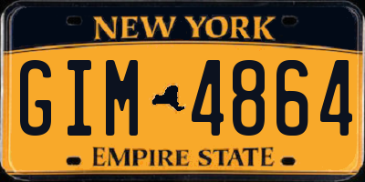 NY license plate GIM4864