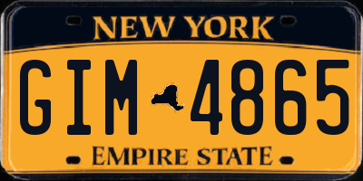 NY license plate GIM4865
