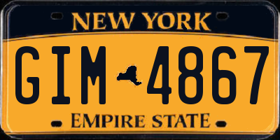 NY license plate GIM4867