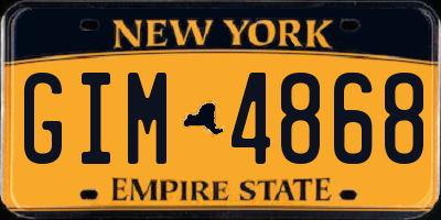 NY license plate GIM4868