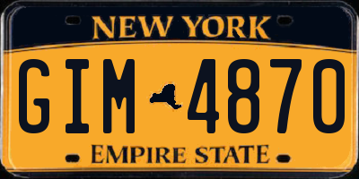 NY license plate GIM4870