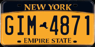 NY license plate GIM4871