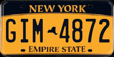 NY license plate GIM4872