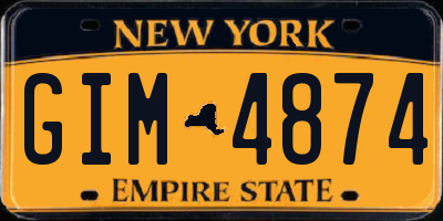 NY license plate GIM4874