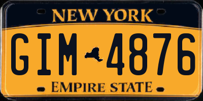 NY license plate GIM4876